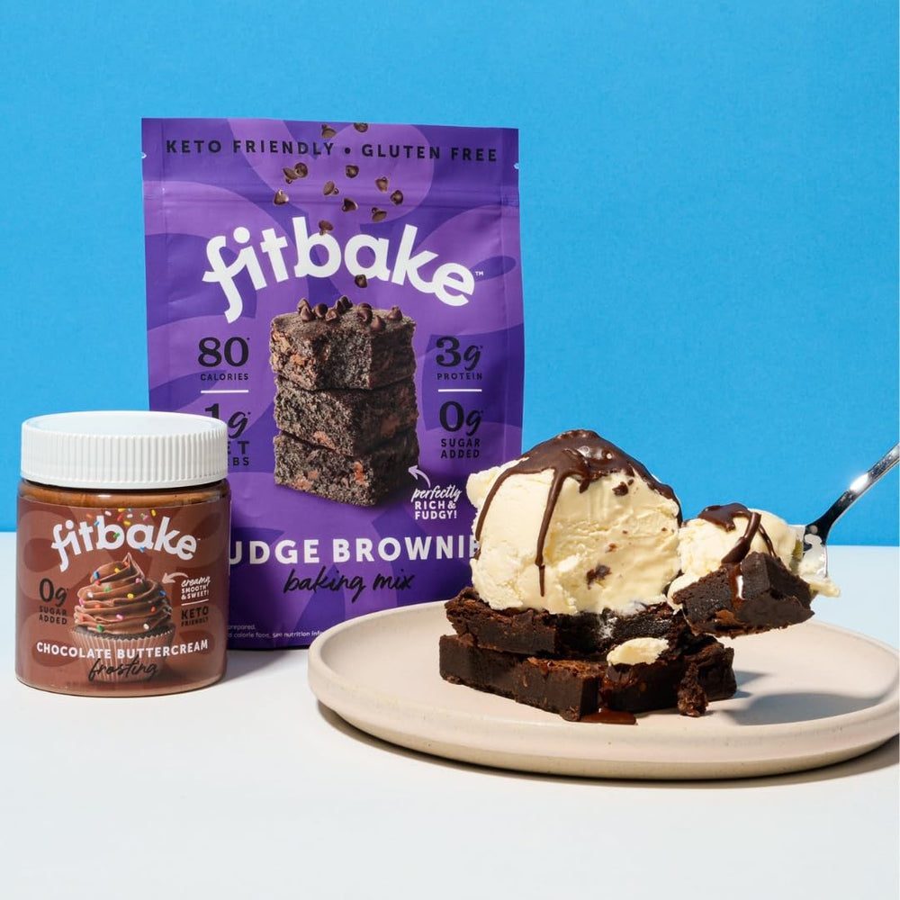 Optional FitBake frosting topping enhances keto-friendly flavor.