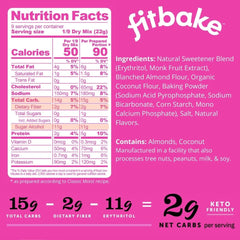 FitBake keto yellow cake dry mix for low-carb baking.