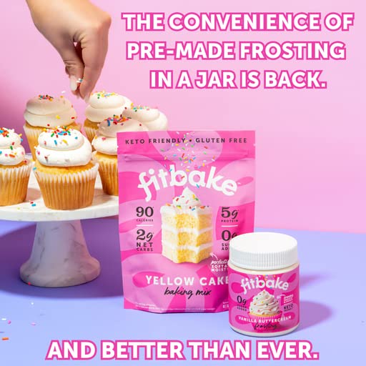 Spoonful from a jar of FitBake frosting, zero added sugar option.