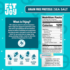 FitJoy sea salt pretzels crispy bites with a light sea salt dust.