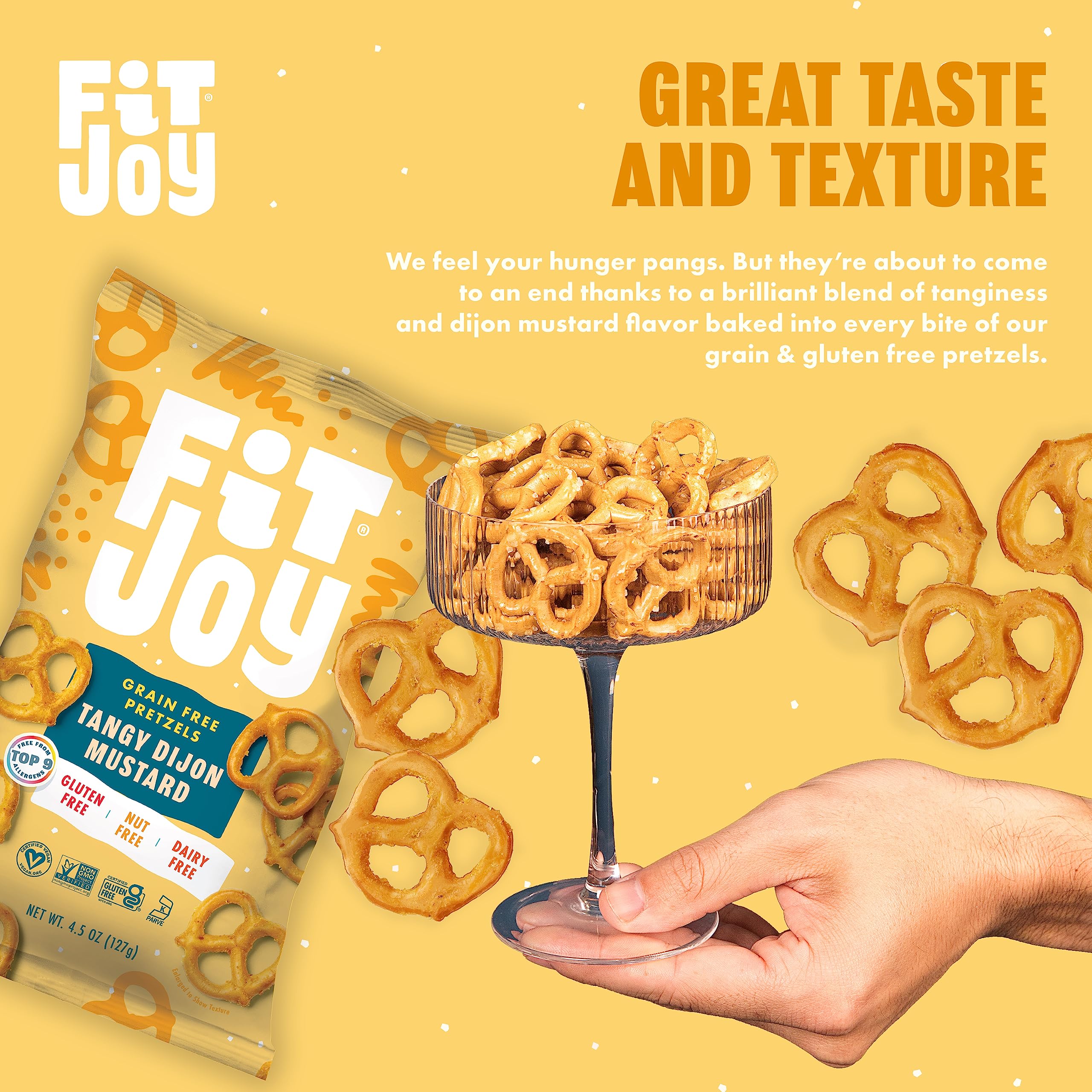 Kids enjoy gluten-free FitJoy pretzels as a lunchbox favorite.