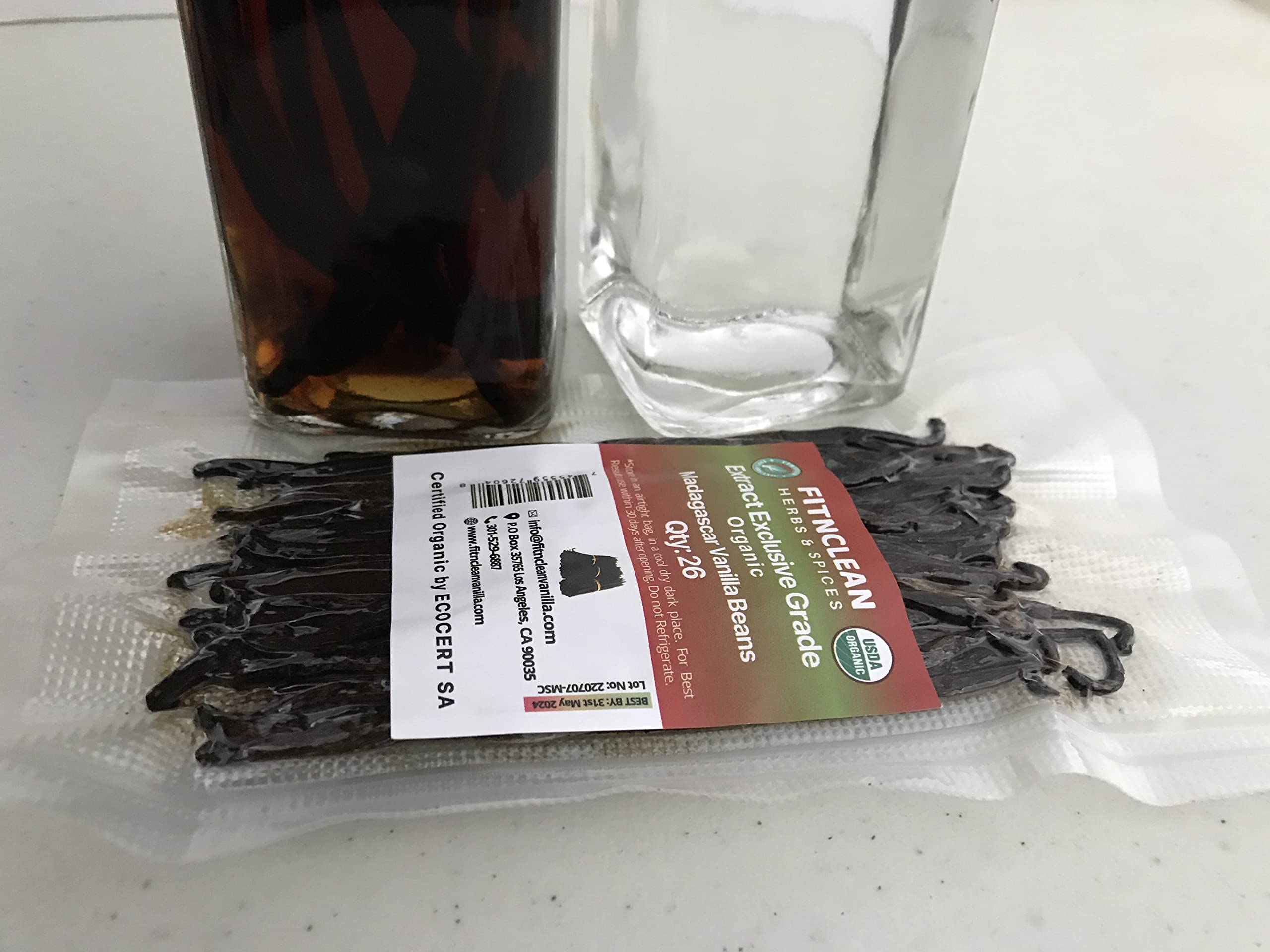 Organic Madagascar vanilla beans by FITNCLEAN, non-GMO for DIY vanilla extract