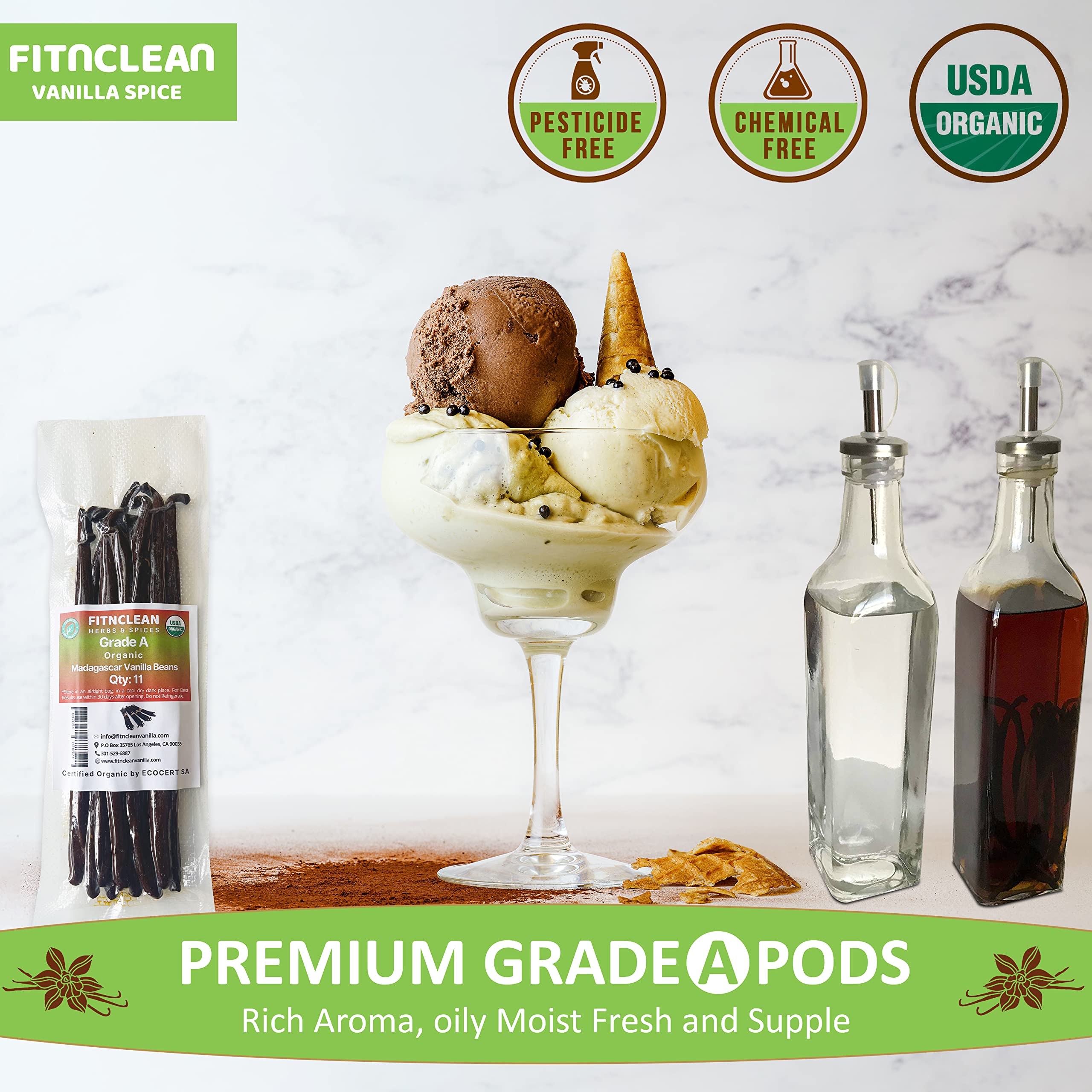 FITNCLEAN vanilla beans in premium packaging suitable for gifting.
