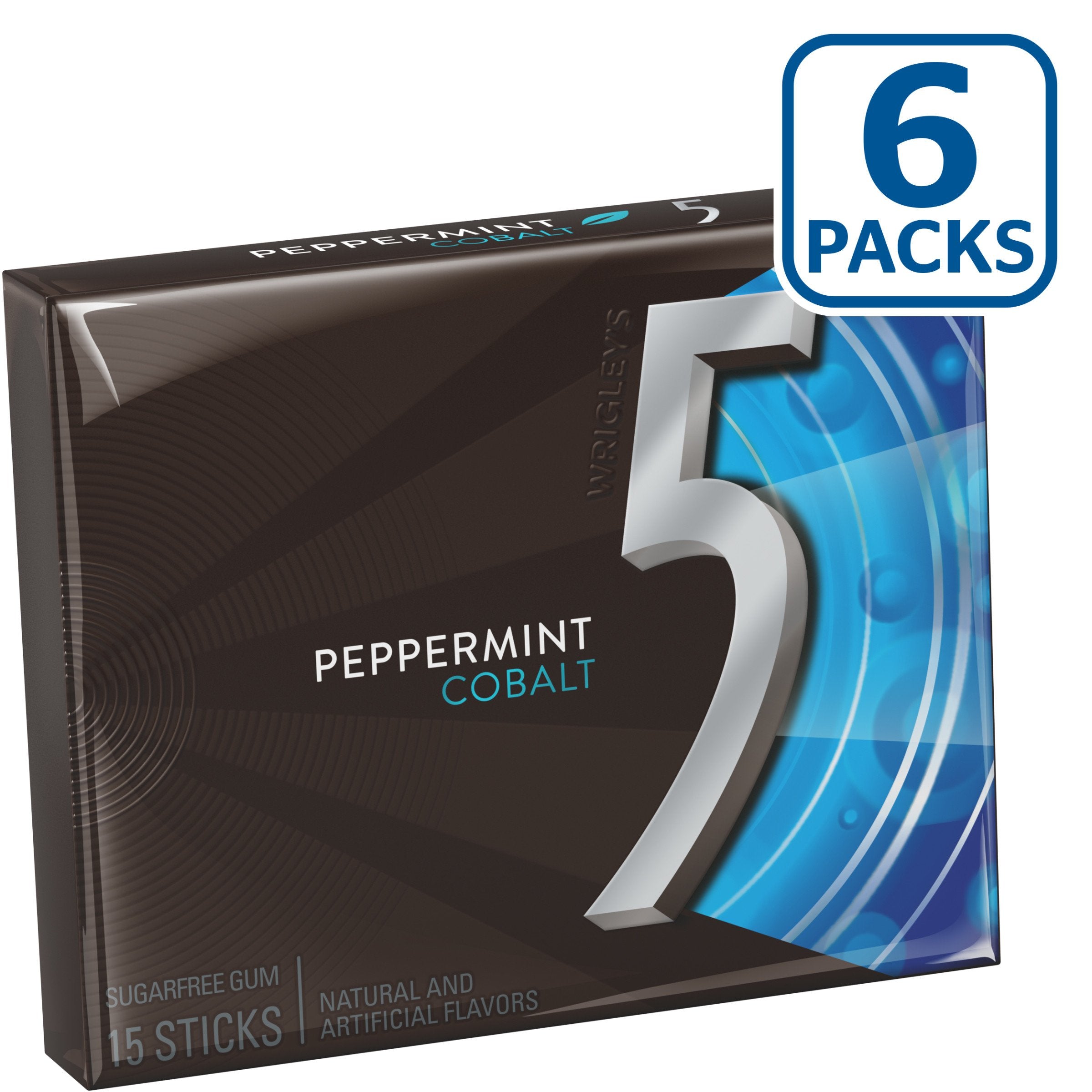 5 Gum Cobalt Peppermint pack opened for easy access to sticks.