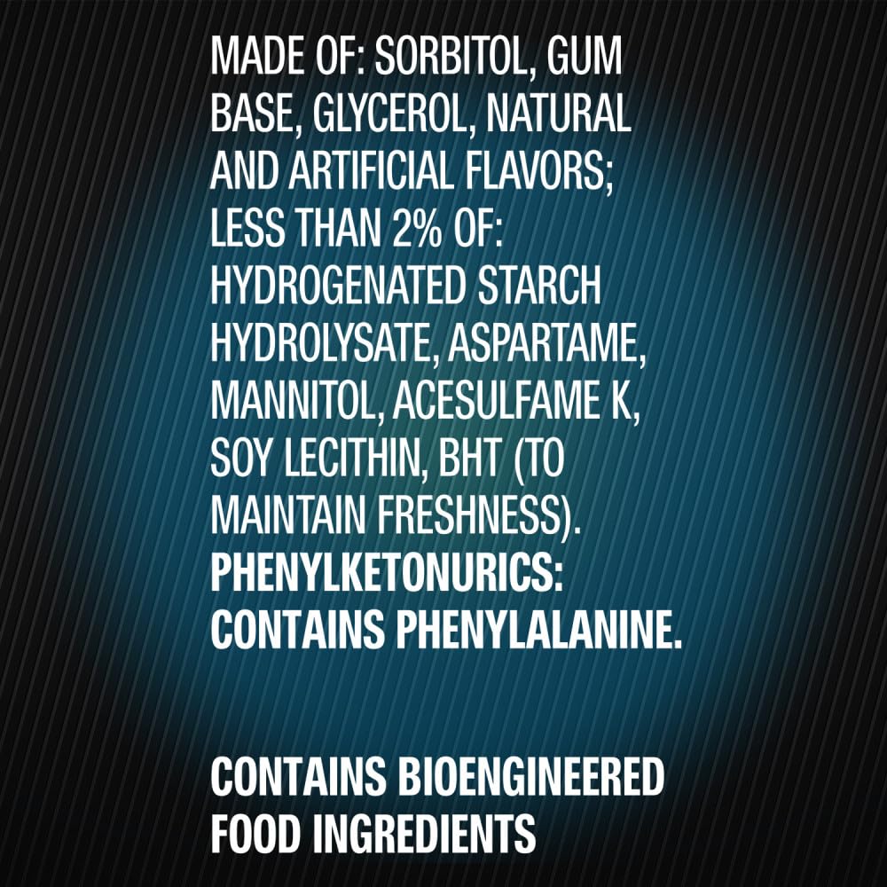 5 Gum Wintermint Ascent wrapper highlights sugar-free convenience