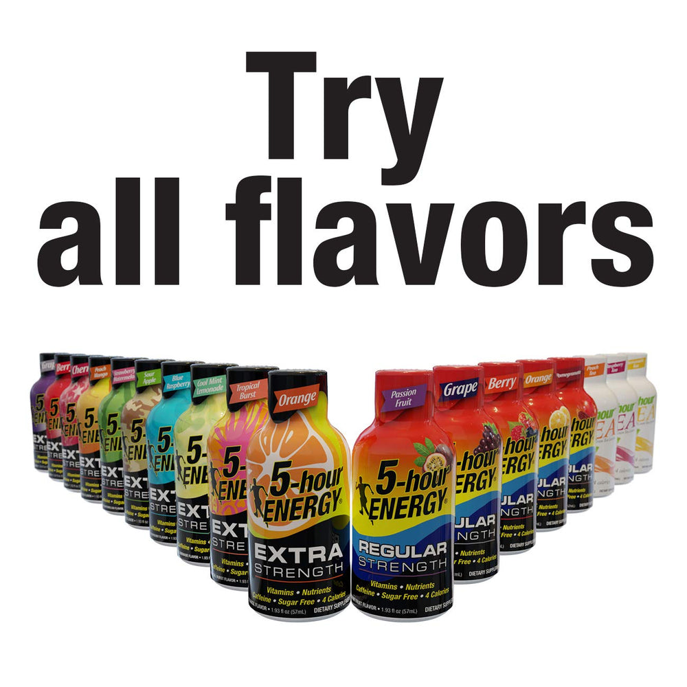 Caffeine in 5-hour ENERGY Cherry is comparable to coffee without added sugar