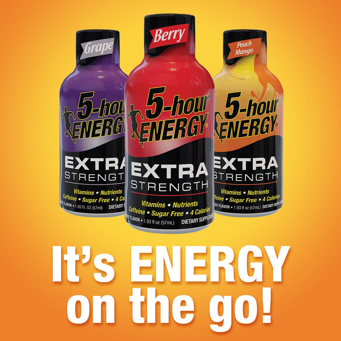 5-hour ENERGY 12-count pack on a shelf for on-the-go mornings