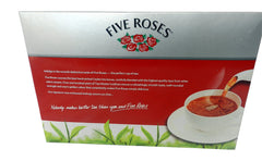 Five Roses Tea tagless teabags in a cup scene highlighting aroma and warmth