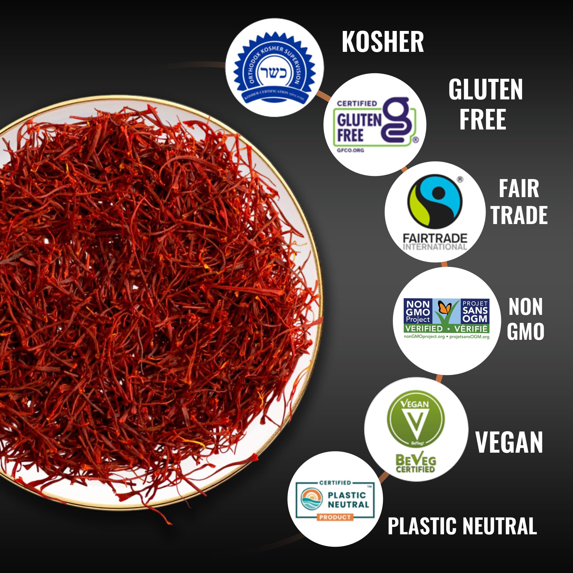 5Senses Kashmir saffron in a dish shows vibrant color and depth.
