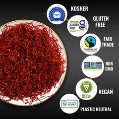 5Senses Kashmir saffron in a dish shows vibrant color and depth.