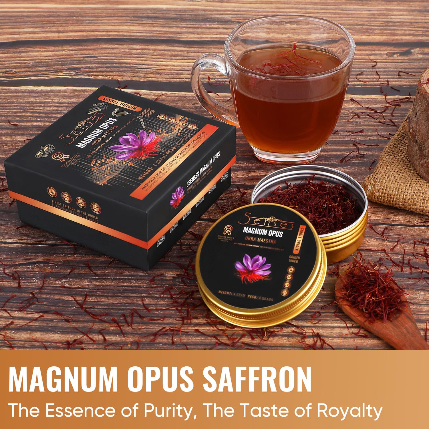 5Senses GI badge confirms Kashmir single-origin saffron quality.