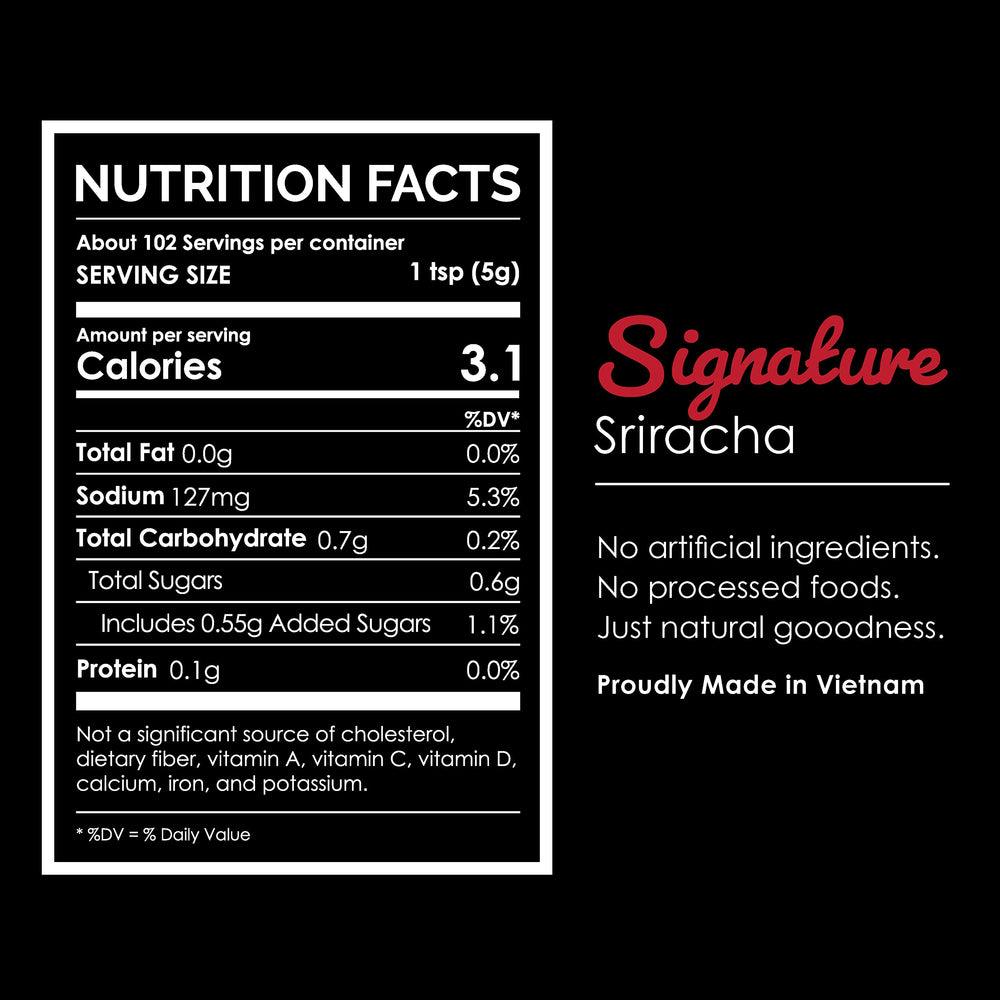 Fix Hot Sauce Sriracha label front highlighting organic five-ingredient recipe.