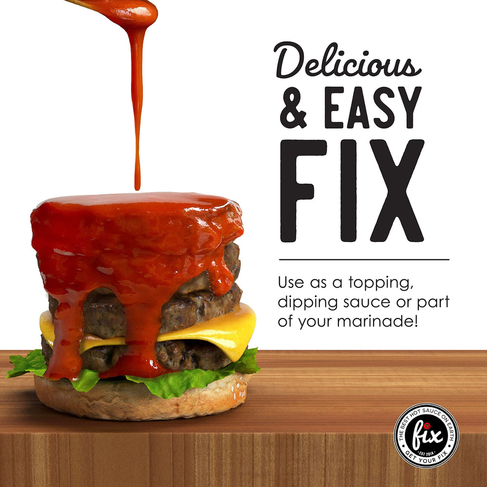 Fix Hot Sauce Sriracha on ramen dish adds spicy depth.