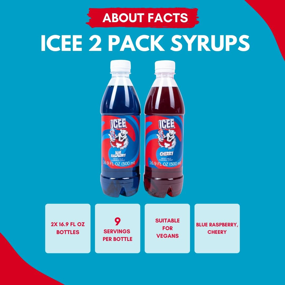 Fizz Creations ICEE Cherry bottle close up with vivid color for fun treats.