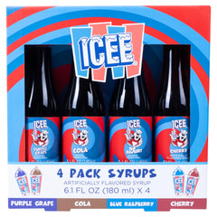 Fizz Creations ICEE purple grape syrup bottle for at-home shaved ice and slushies.