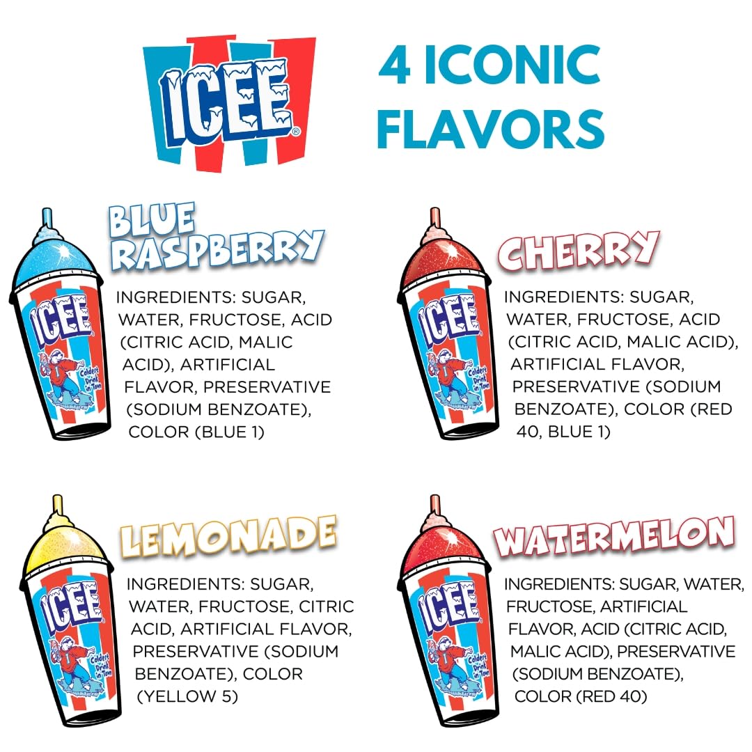 Fizz Creations ICEE syrups easy mix for quick at-home slushie batches.