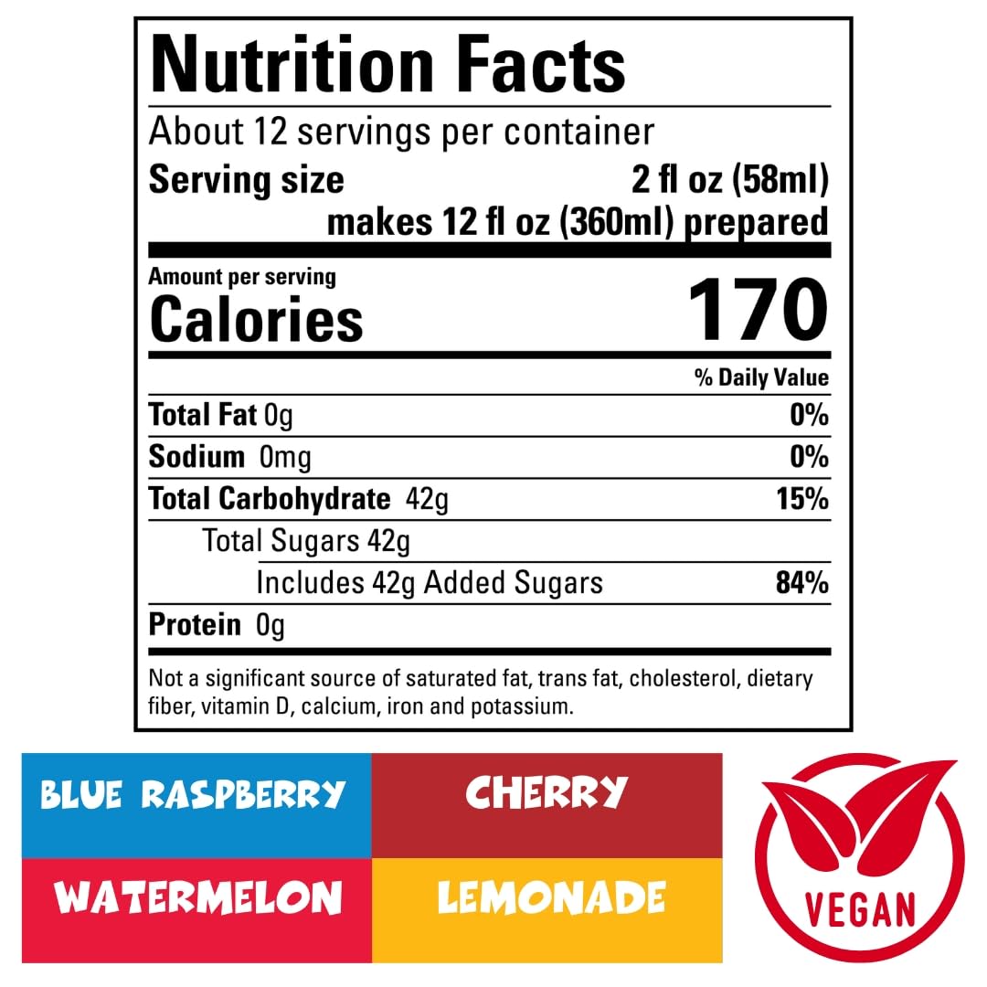 Fizz Creations ICEE Lemonade bottle pour for refreshing slushies and snow cones.