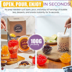 FIZZLEAF passion fruit pearls: tropical bite to elevate drinks and desserts.