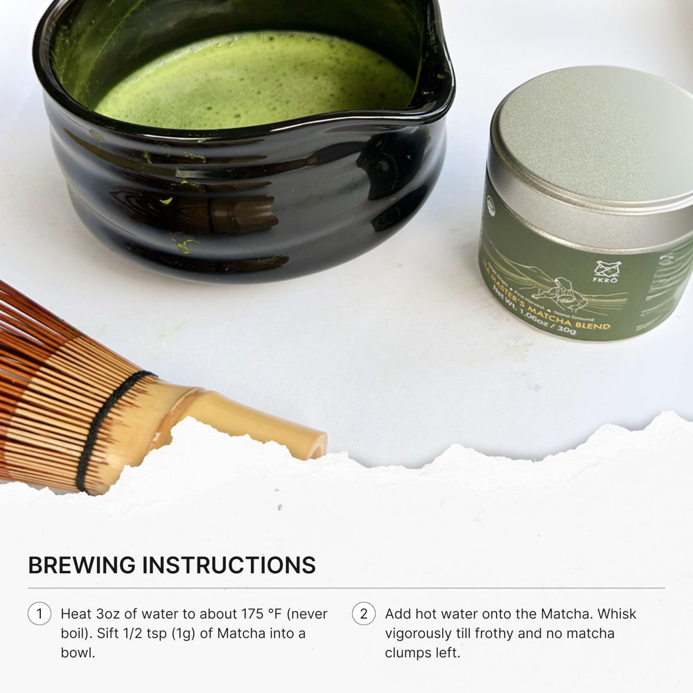 FKRO matcha energizes with steady focus and alertness