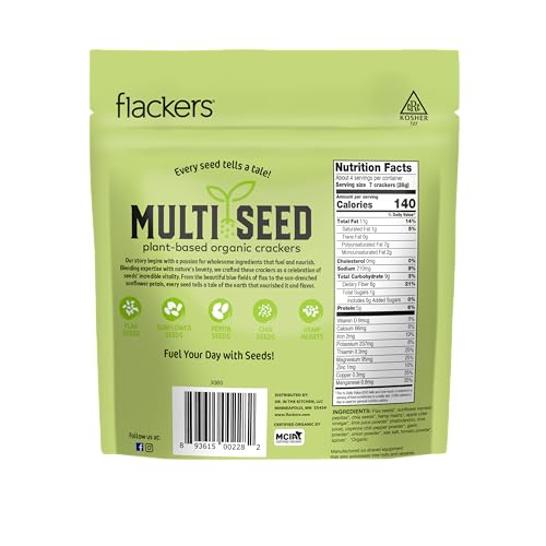 Flackers flaxseed close-up highlighting fiber and omega-3 content.
