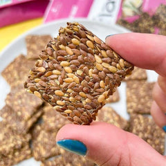 Flackers gluten-free vegan keto snack highlighted as a smart choice