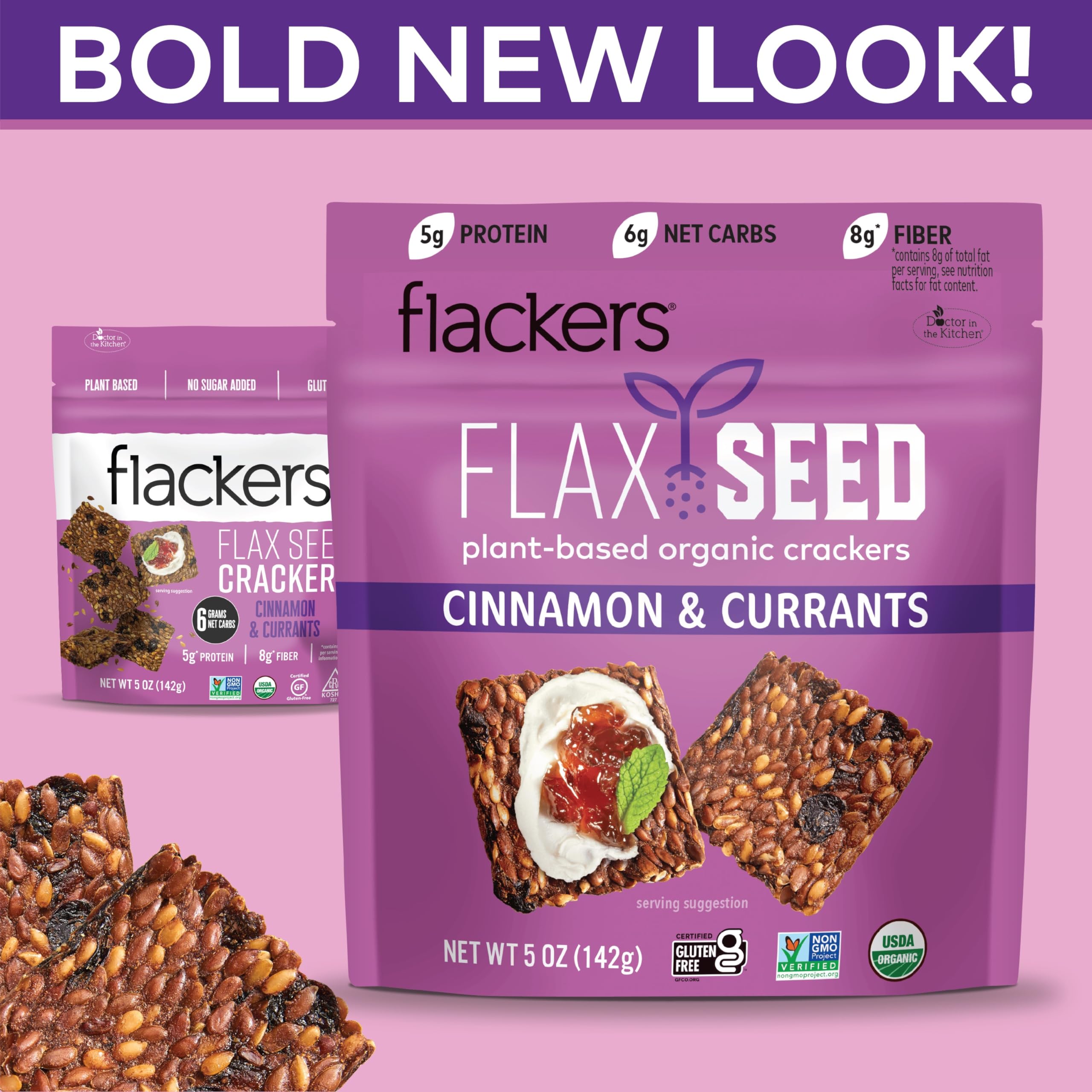 Flackers organic tomato powder and basil detail showing vibrant flavor notes.