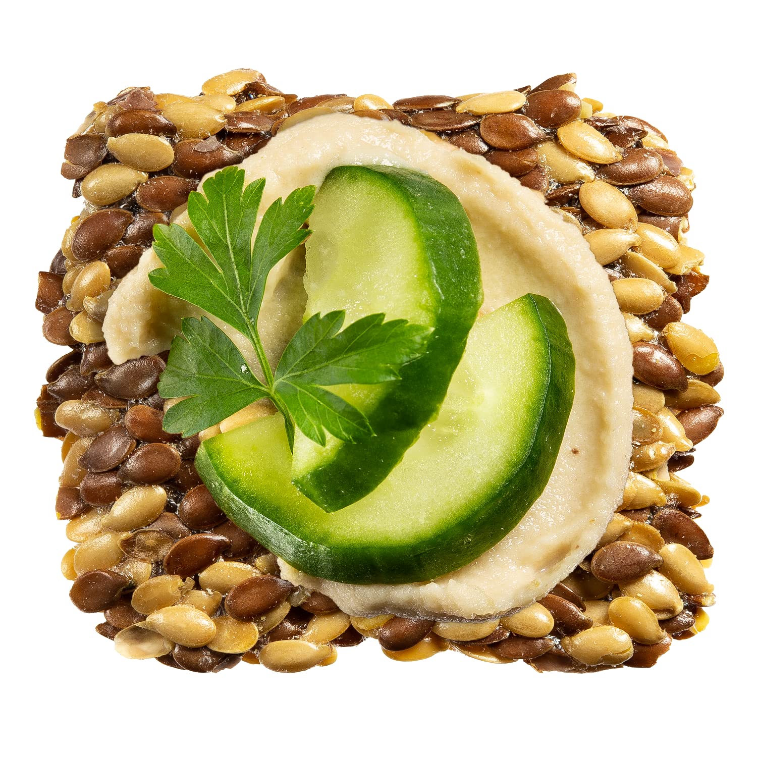 Flackers sea salt crackers on wood board, perfect for a savory snack plate.