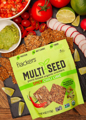 Flackers vegan keto snack ready to enjoy.