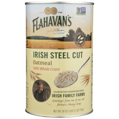 Flahavan's Irish steel-cut oats tin 28oz for quick hearty breakfasts.