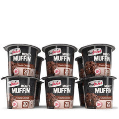 FlapJacked Mighty Muffins gluten-free label, high protein convenience.