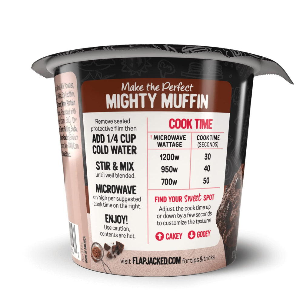Mighty Muffins ready-in-seconds demo, quick breakfast prep.