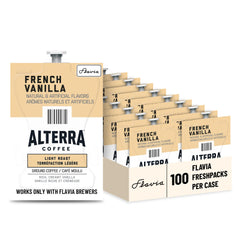 Flavia Alterra French Vanilla Freshpack closeup highlighting rich aroma for a creamy cup
