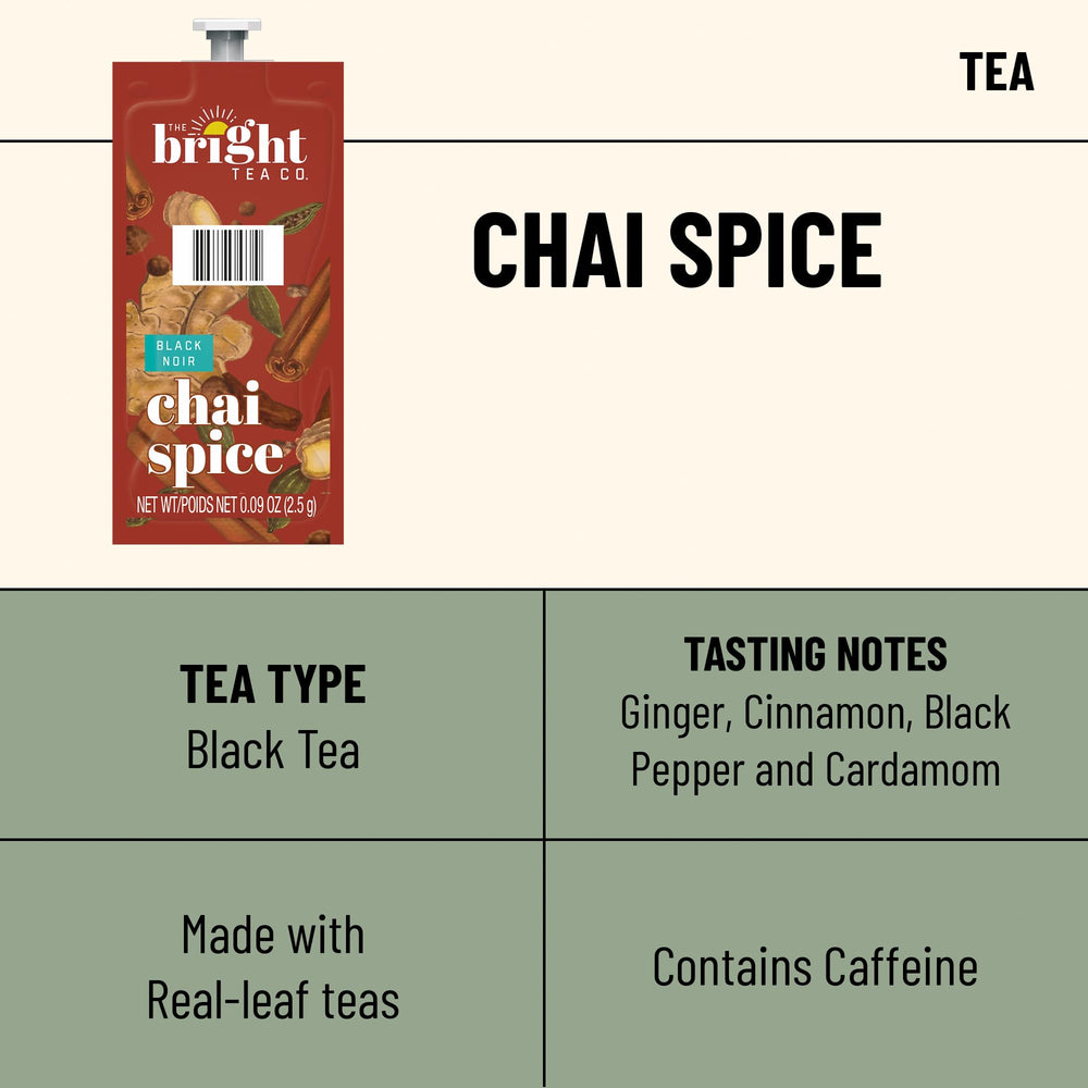 Flavia Bright Tea Co. chai spice freshpack latte moment with aroma.
