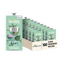 Flavia Bright Tea peppermint Freshpack packaging for easy single-serve tea.