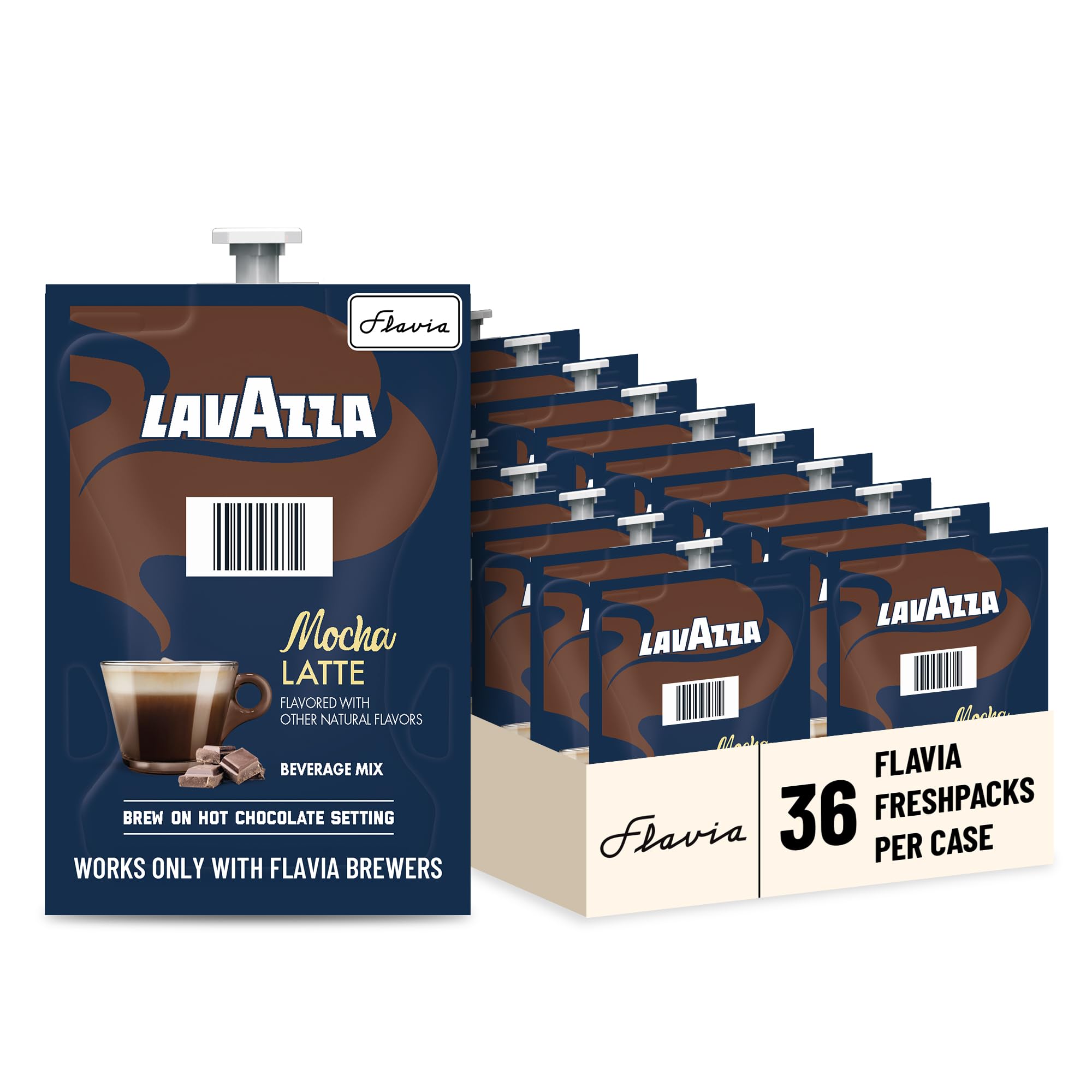Flavia Lavazza Mocha Latte Freshpack ready for cup brewing.
