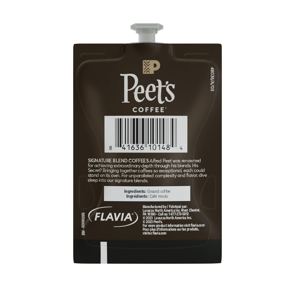 Freshpack storage bin keeping Flavia Peet’s coffee fresh