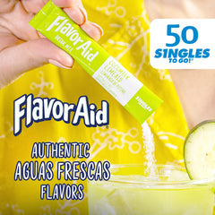 Flavor Aid Aguas Frescas sticks closeup, ready to mix for flavorful water.