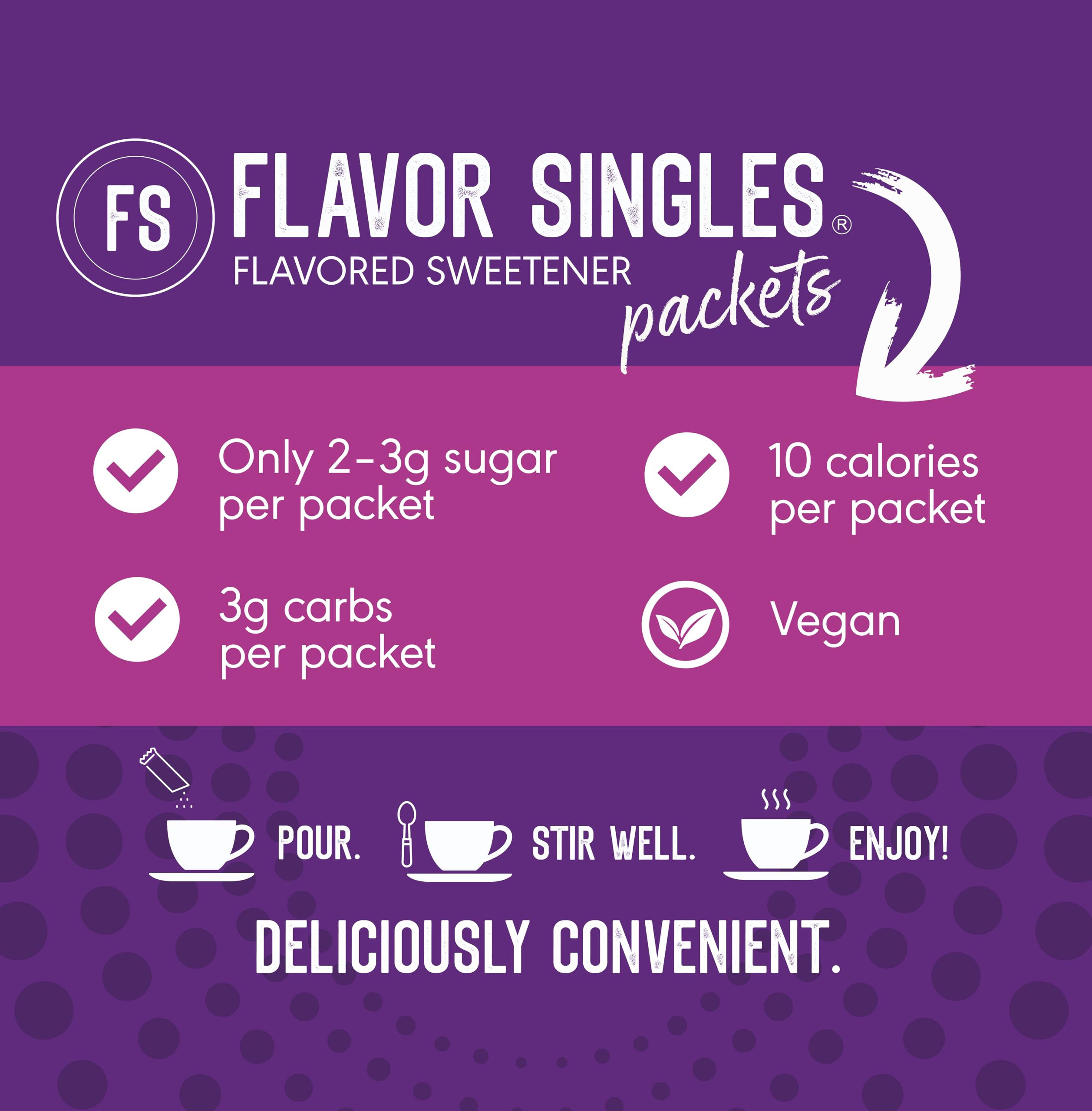 Single-serve packet is mess-free and easy to portion.