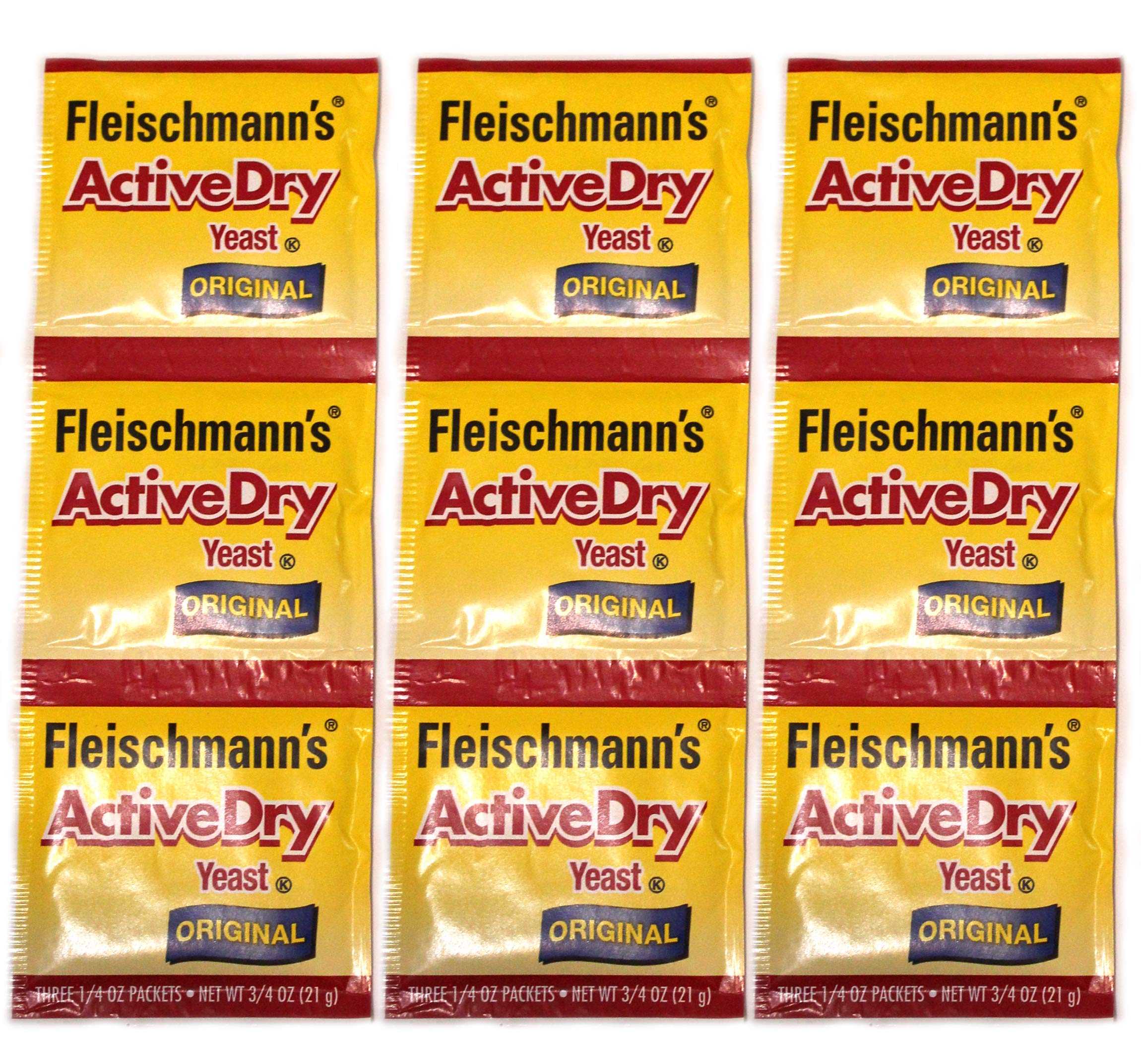 Fleischmann's Active Dry Yeast Strip packaging for quick bread baking.