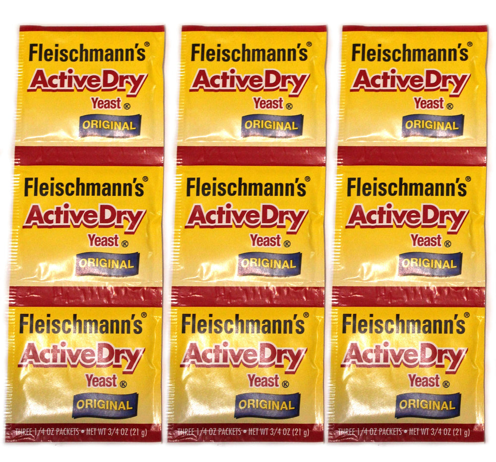 Fleischmann's Active Dry Yeast Strip packaging for quick bread baking.