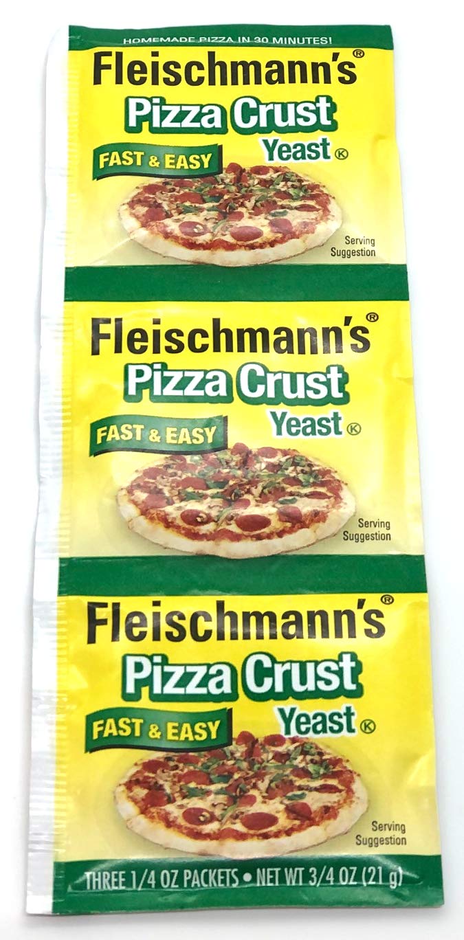 Shaping the crust with Fleischmann's Yeast Pizza enables customizable pizza sizes.