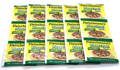 Hands mix dough with Fleischmann's Yeast Pizza for consistent results.