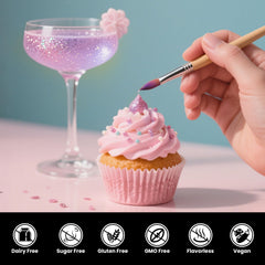 Fleoriya iridescent glitter adds dynamic light catching effect.