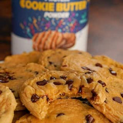 Flex Vegan Protein Cookie Butter Powder whisked into batter for cookies