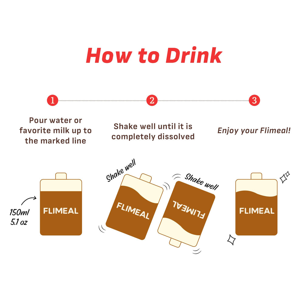 Flimeal Brown 17Grains ingredient label with no artificial colors or flavors.