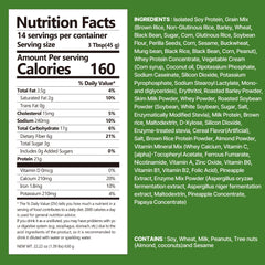 Close-up of FLIMEAL crunchy protein balls inside shake.