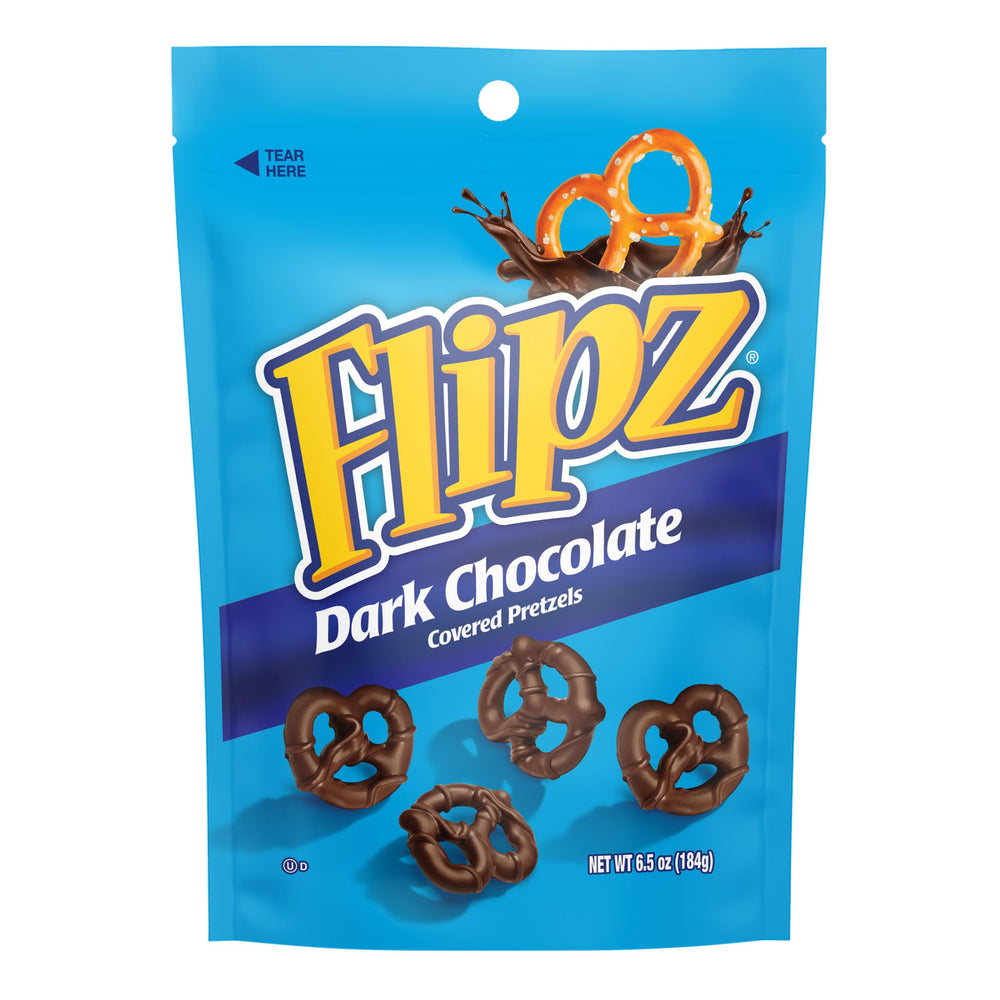 FLIPZ resealable packaging keeps chocolate fresh between bites during travel.
