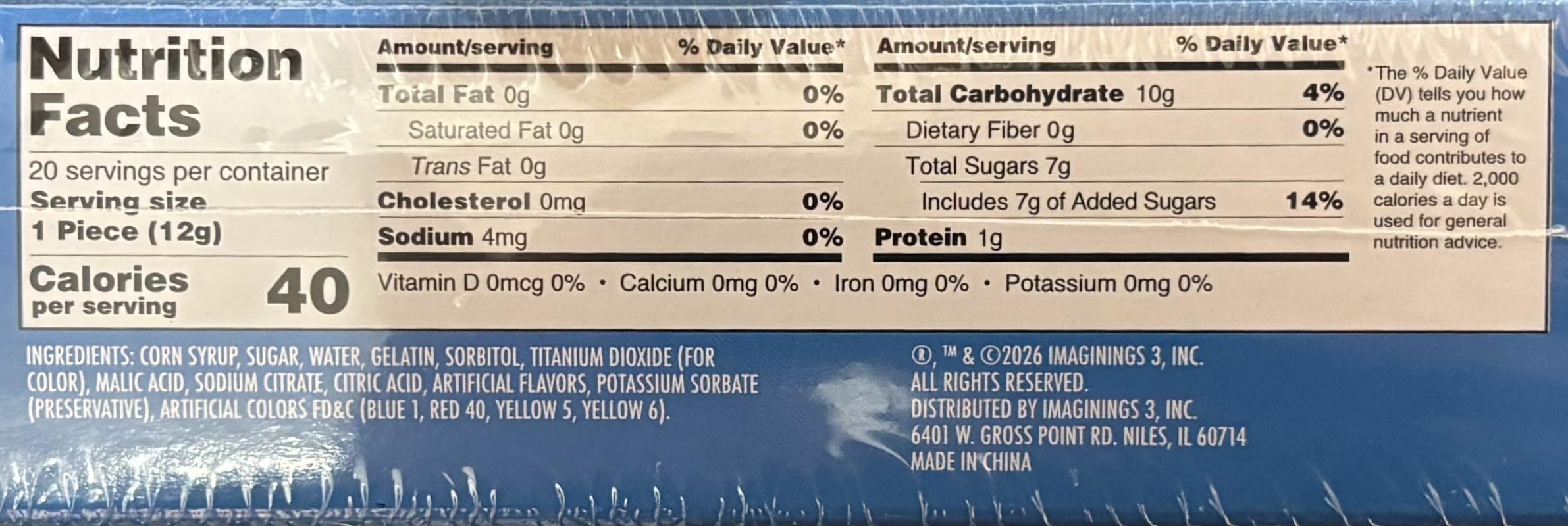 Flix Candy Gummy Bands, individually wrapped To/From with easy gift sharing