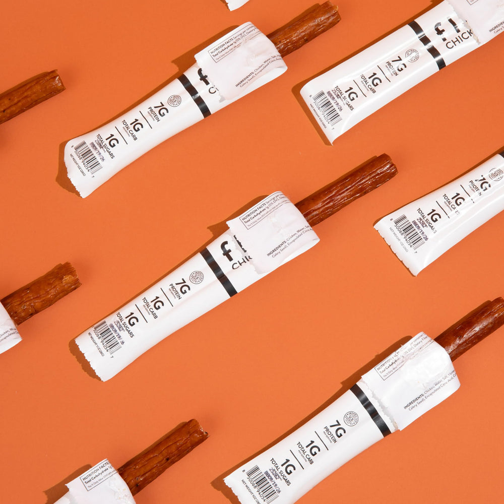 Keto-friendly packaging emphasizes 7g protein per stick.
