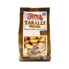 Flora Fine Foods Taralli Fennel pack close-up for flavorful snacking